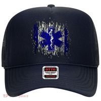 EMS Emergency Medical Services Ripped Torn Flag Hat thumb 0