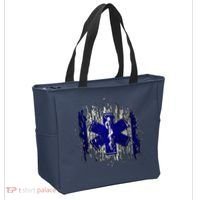 EMS Emergency Medical Services Ripped Torn Flag Tote Bag thumb 2