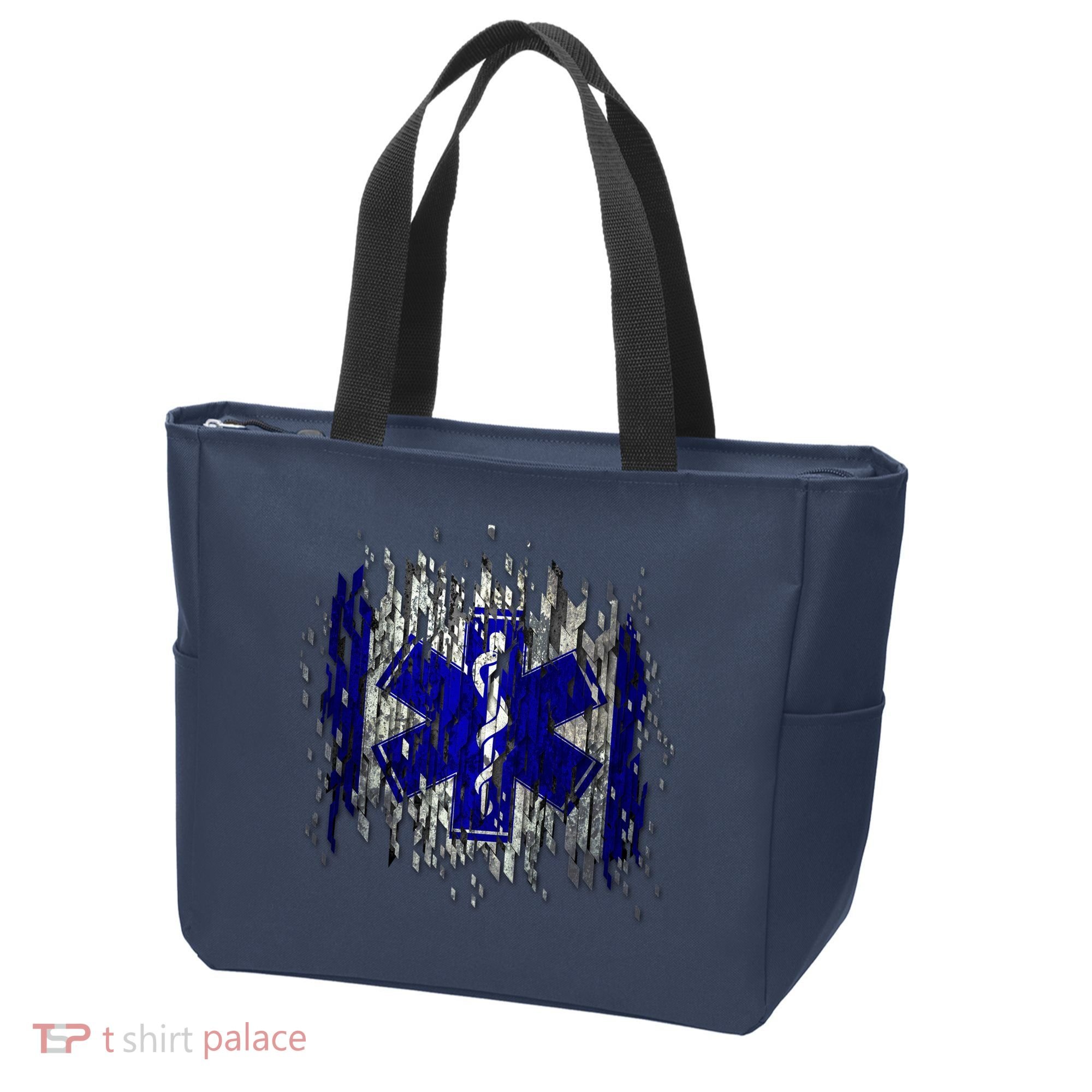 EMS Emergency Medical Services Ripped Torn Flag Tote Bag