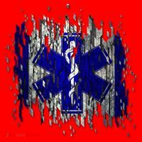 EMS Emergency Medical Services Ripped Torn Flag Santa Hat thumb 1