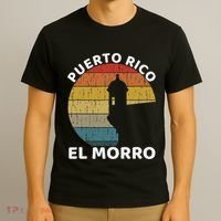 El Morro San Juan Puerto Rico Retro Vintage T-Shirt thumb 3