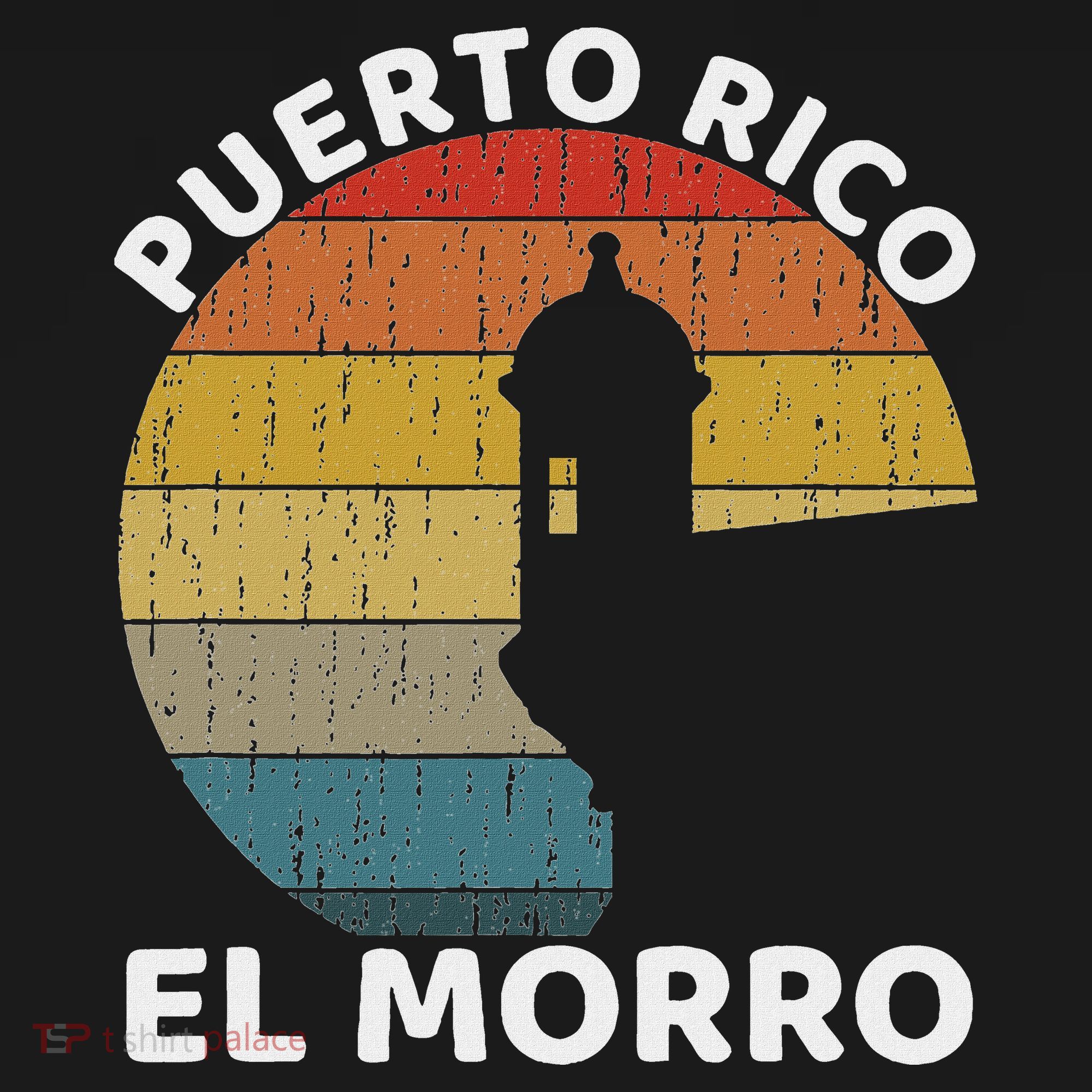 El Morro San Juan Puerto Rico Retro Vintage T-Shirt