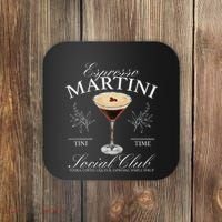 Espresso Martini Social Club Drinking Cocktail Bachelorette Coaster thumb 0