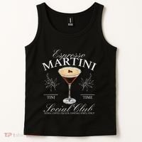 Espresso Martini Social Club Drinking Cocktail Bachelorette Tank Top thumb 2