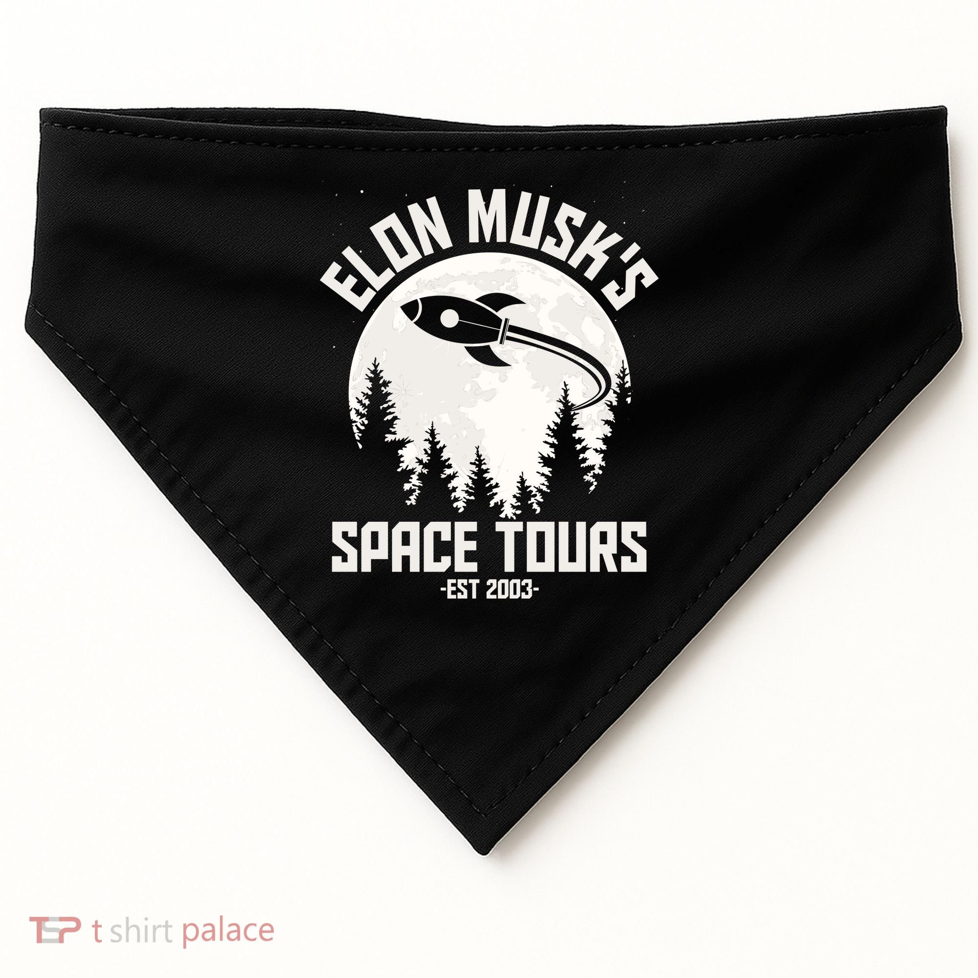 Elon Musk's Space Tours Est 2003 USA-Made Doggie Bandana
