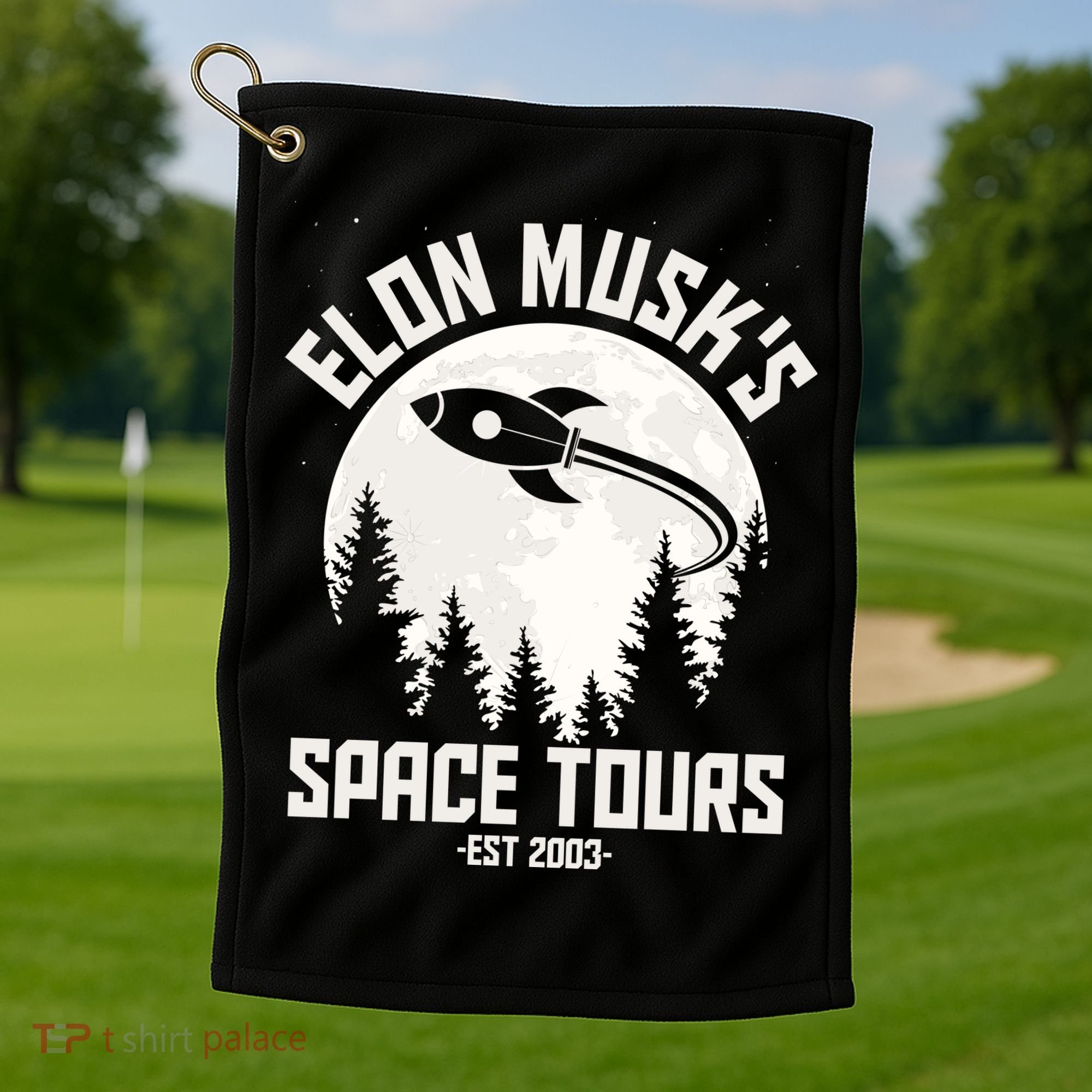 Elon Musk's Space Tours Est 2003 Golf Towel