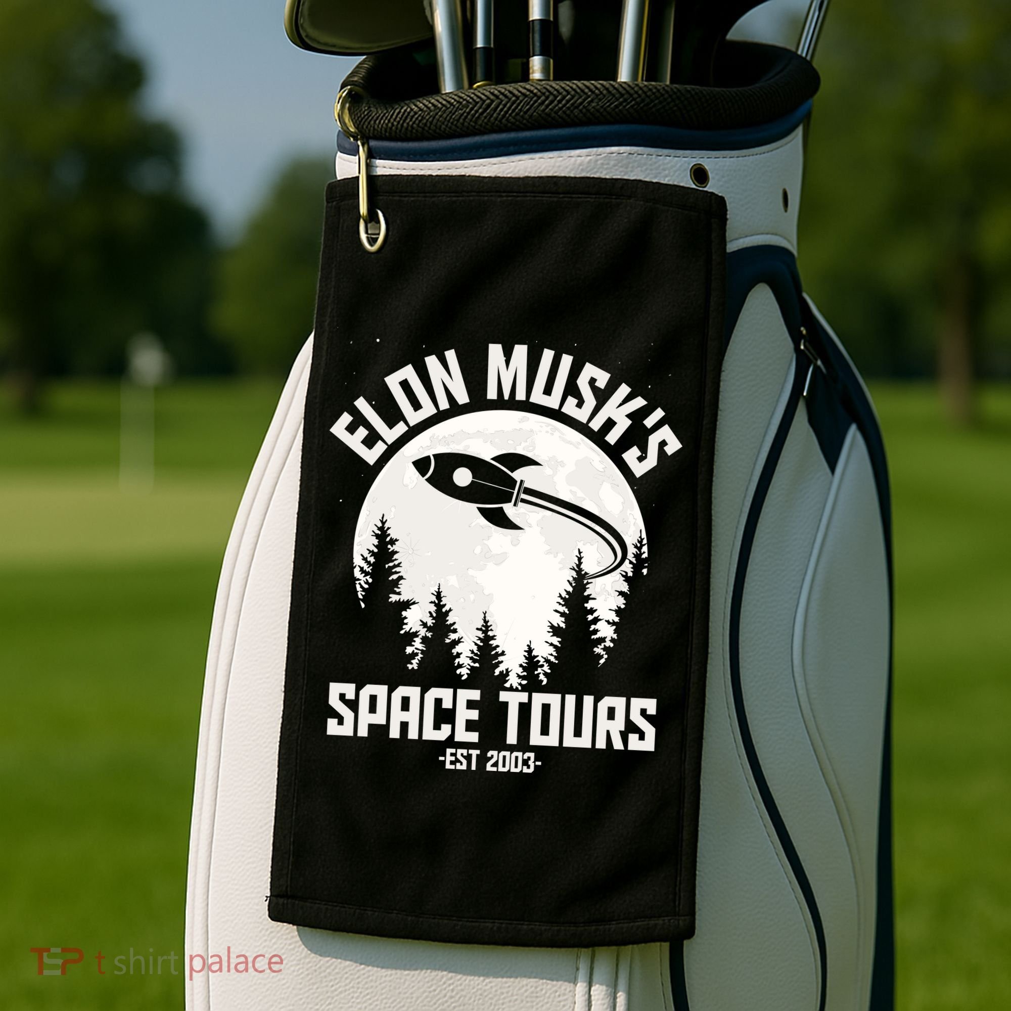 Elon Musk's Space Tours Est 2003 Golf Towel