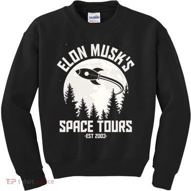 Elon Musk's Space Tours Est 2003 Kids Sweatshirt
