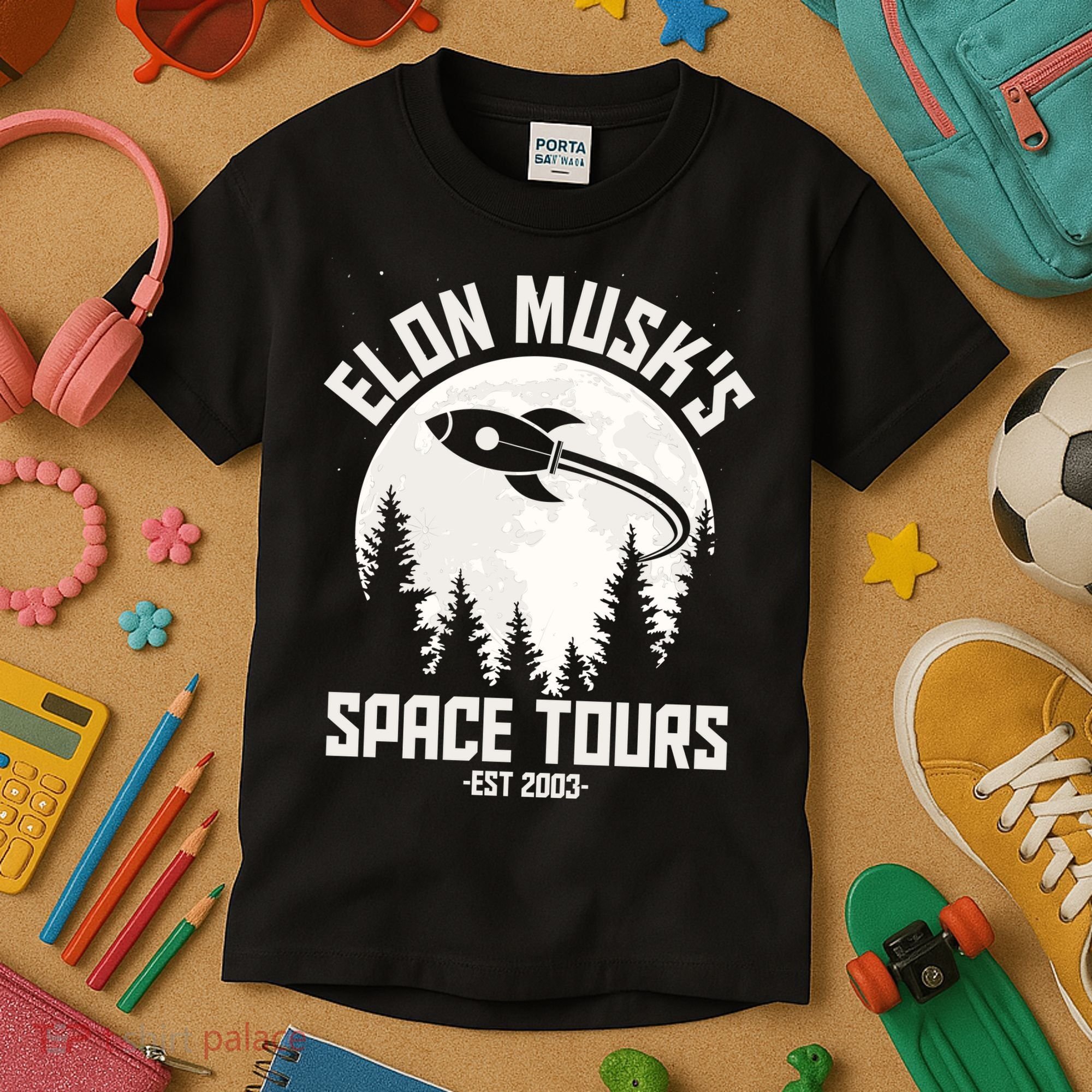 Elon Musk's Space Tours Est 2003 Kids T-Shirt