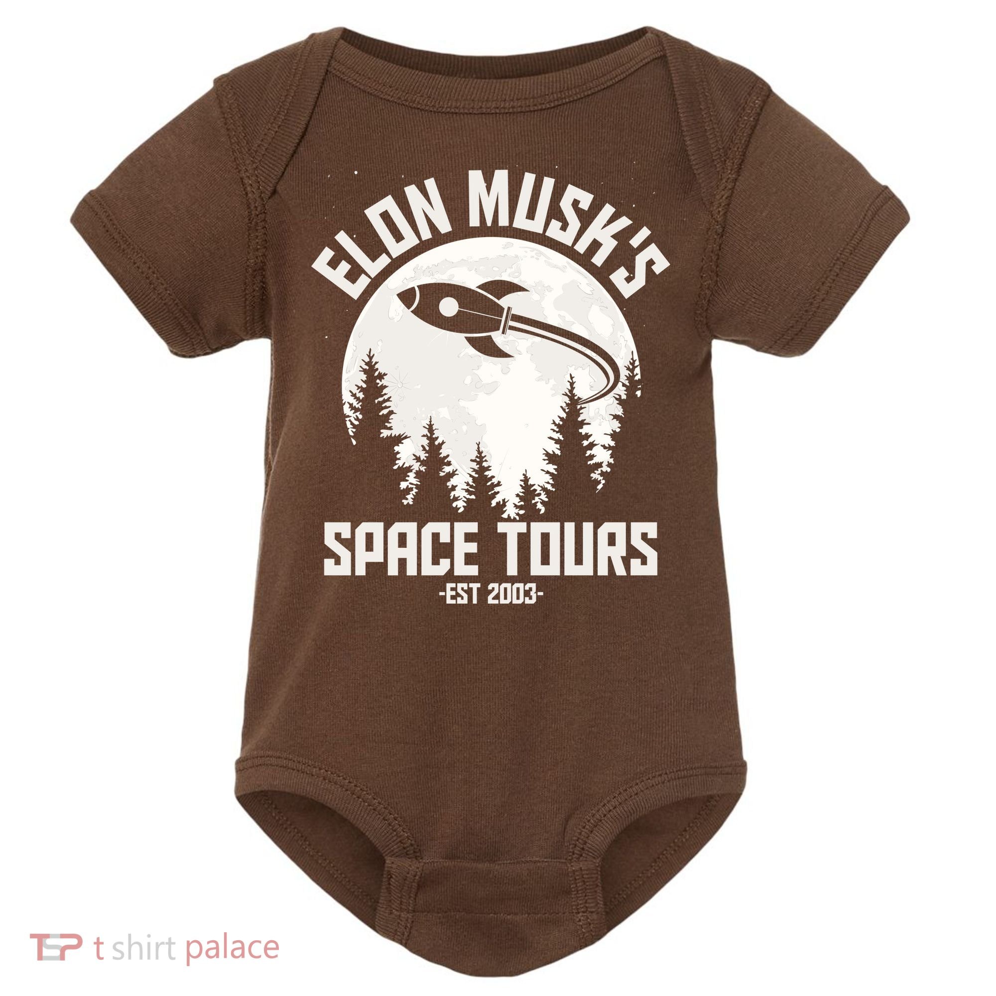 Elon Musk's Space Tours Est 2003 Baby Bodysuit