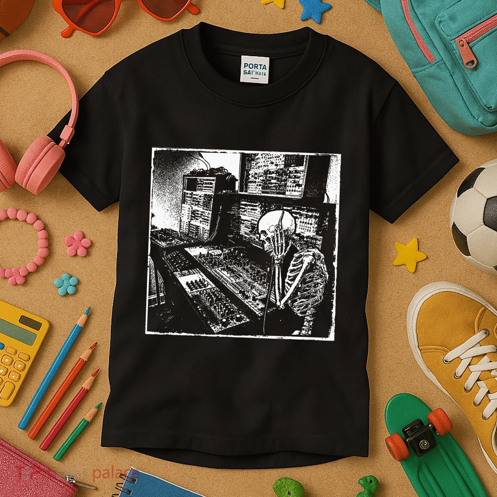 Electronic Music Synthesizer Techno Music Dj Producer Kids T-Shirt