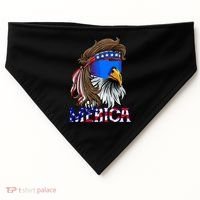 Eagle Mullet Sunglasses Merica 4th Of July Usa USA-Made Doggie Bandana thumb 0