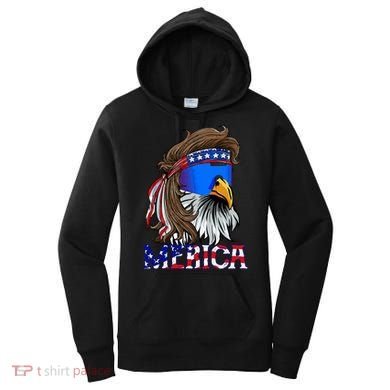 Eagle Mullet Sunglasses Merica 4th Of July Usa Women's Hoodie
