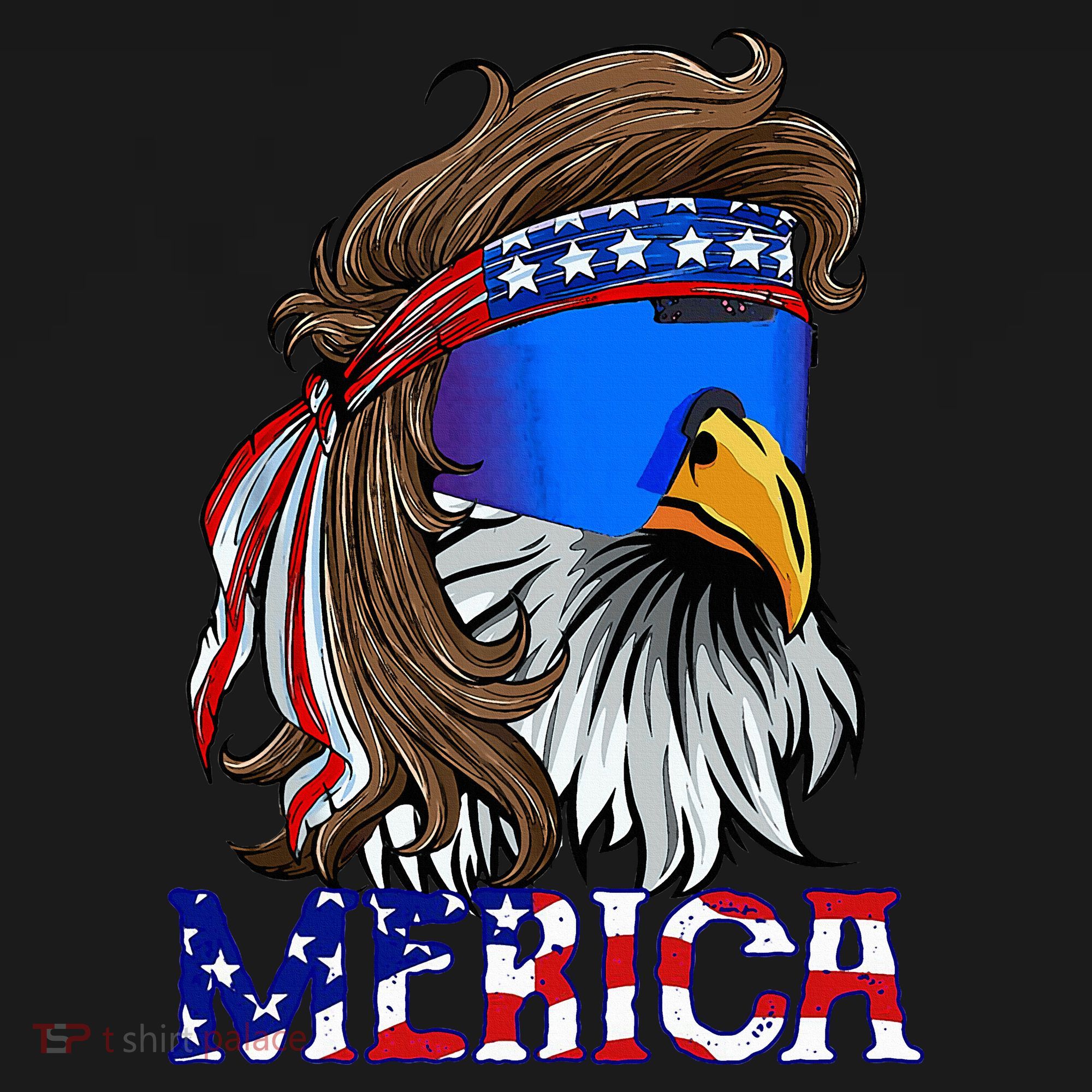 Eagle Mullet Sunglasses Merica 4th Of July Usa Women's Hoodie