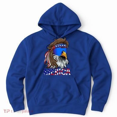 Eagle Mullet Sunglasses Merica 4th Of July Usa Hoodie