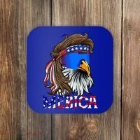 Eagle Mullet Sunglasses Merica 4th Of July Usa Coaster thumb 0