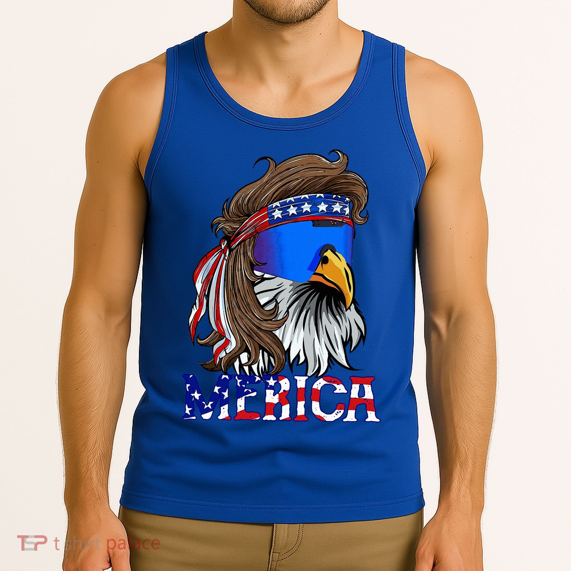 Eagle Mullet Sunglasses Merica 4th Of July Usa Tank Top