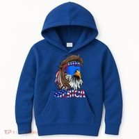 Eagle Mullet Sunglasses Merica 4th Of July Usa Kids Hoodie thumb 0