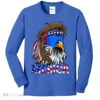 Eagle Mullet Sunglasses Merica 4th Of July Usa Kids Long Sleeve Shirt thumb 0