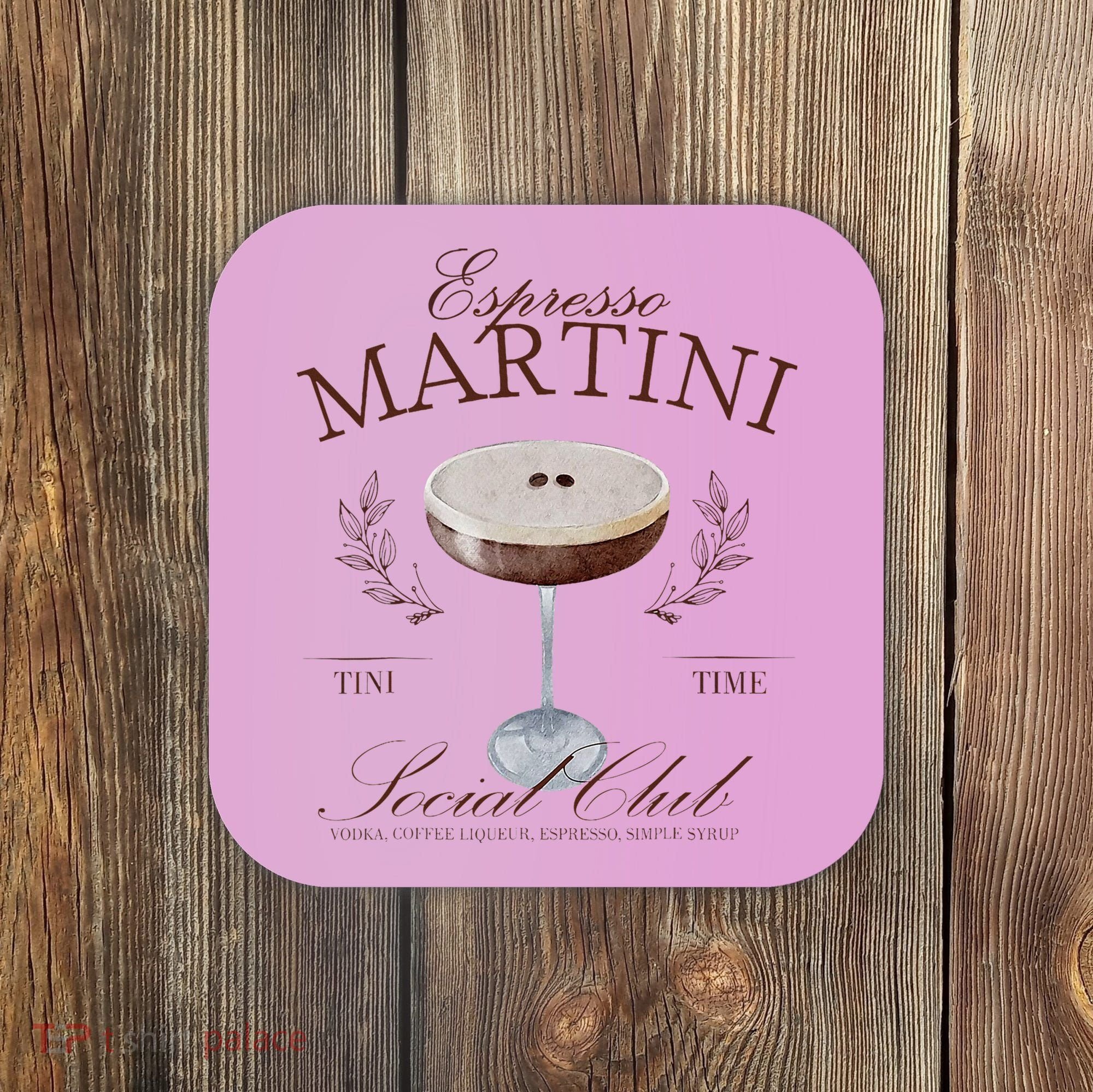 Espresso Martini Social Club Cocktail Bachelorette Coaster