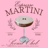 Espresso Martini Social Club Cocktail Bachelorette Coaster thumb 2