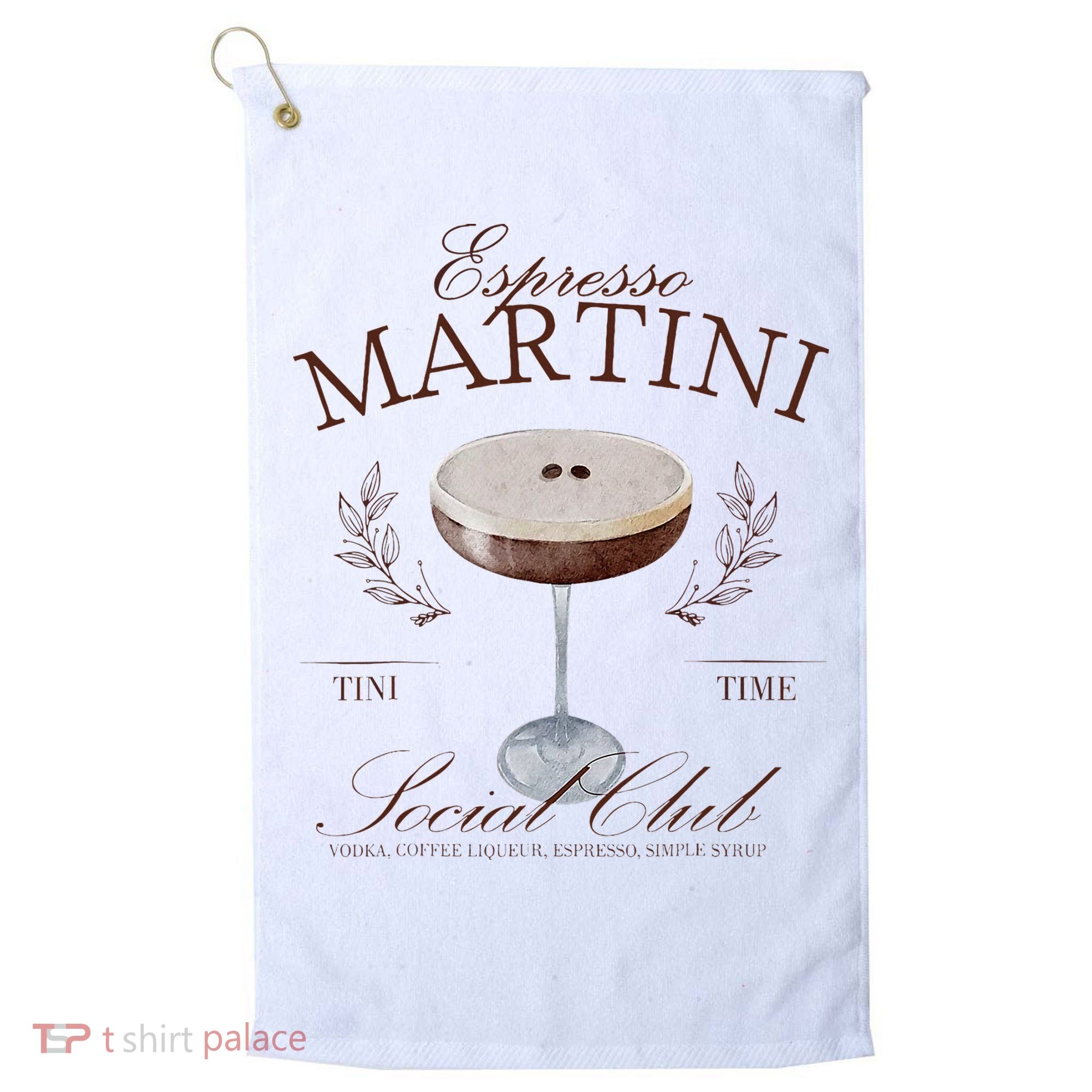 Espresso Martini Social Club Cocktail Bachelorette Golf Towel