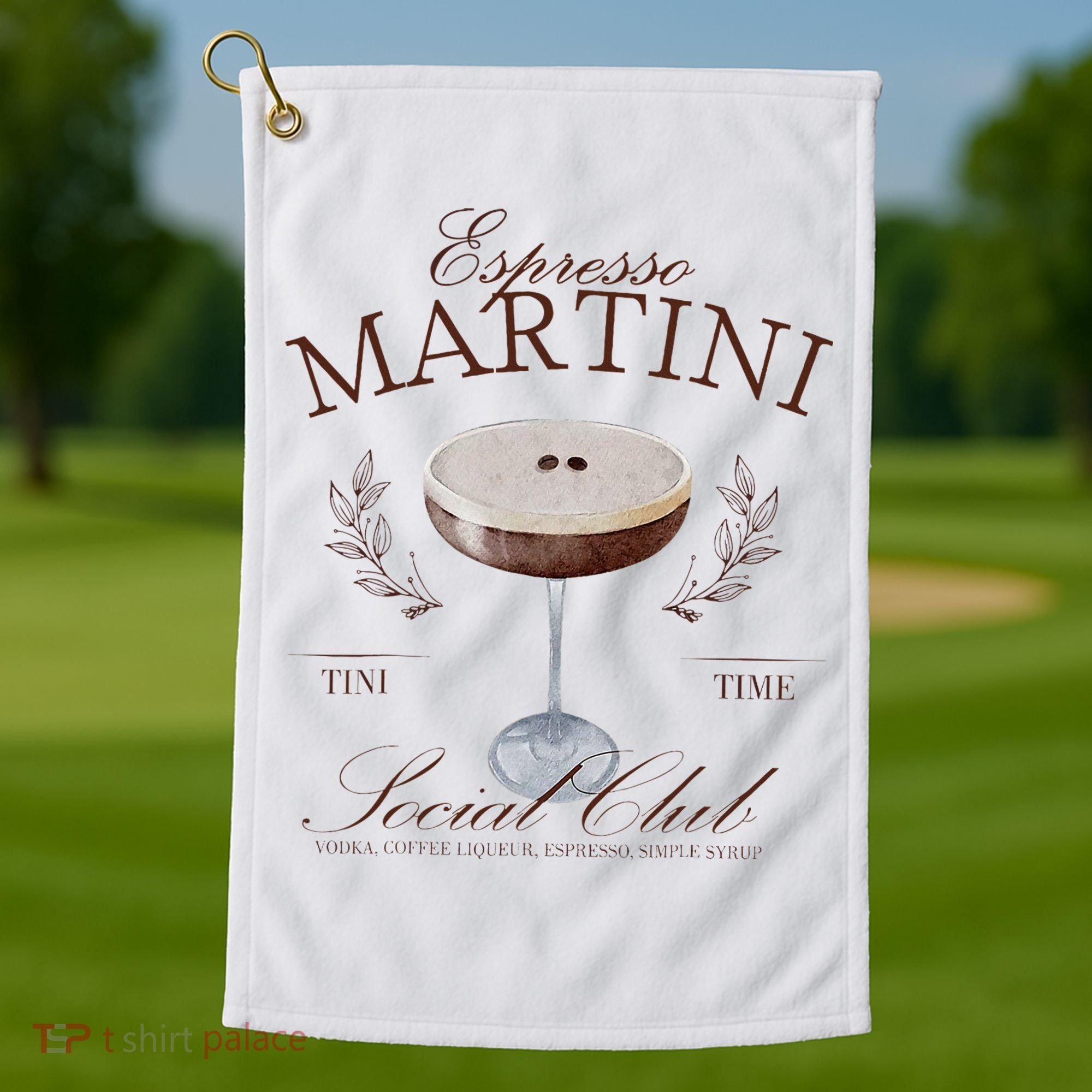 Espresso Martini Social Club Cocktail Bachelorette Golf Towel