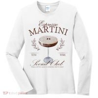 Espresso Martini Social Club Cocktail Bachelorette Women's Long Sleeve Shirt thumb 0