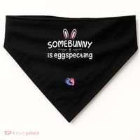 Expecting Mom Somebunny Is Eggspecting Easter Pregnancys USA-Made Doggie Bandana thumb 0