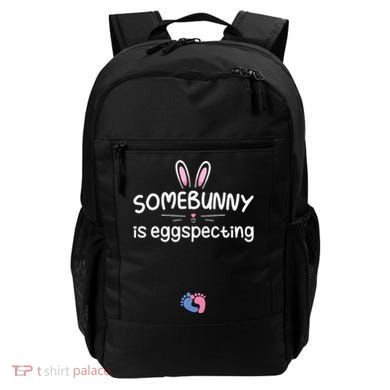 Expecting Mom Somebunny Is Eggspecting Easter Pregnancys Backpack