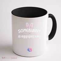 Expecting Mom Somebunny Is Eggspecting Easter Pregnancys Coffee Mug thumb 1