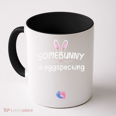 Expecting Mom Somebunny Is Eggspecting Easter Pregnancys Coffee Mug