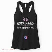 Expecting Mom Somebunny Is Eggspecting Easter Pregnancys Women's Tank Top thumb 0