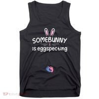Expecting Mom Somebunny Is Eggspecting Easter Pregnancys Tank Top thumb 0