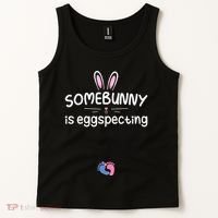 Expecting Mom Somebunny Is Eggspecting Easter Pregnancys Tank Top thumb 2