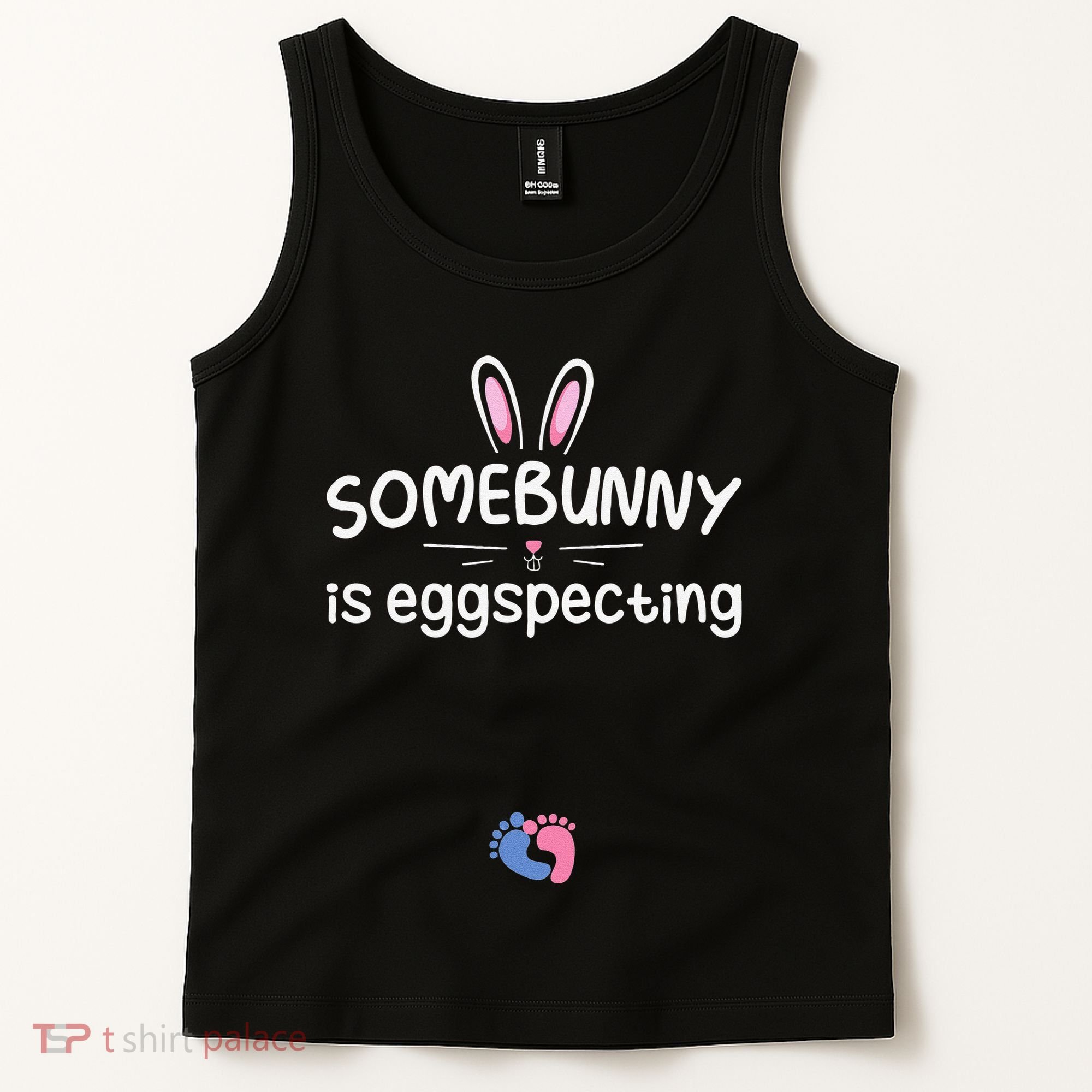 Expecting Mom Somebunny Is Eggspecting Easter Pregnancys Tank Top