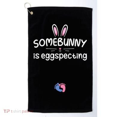 Expecting Mom Somebunny Is Eggspecting Easter Pregnancys Golf Towel