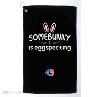 Expecting Mom Somebunny Is Eggspecting Easter Pregnancys Golf Towel thumb 0