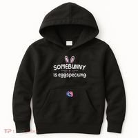 Expecting Mom Somebunny Is Eggspecting Easter Pregnancys Kids Hoodie thumb 0