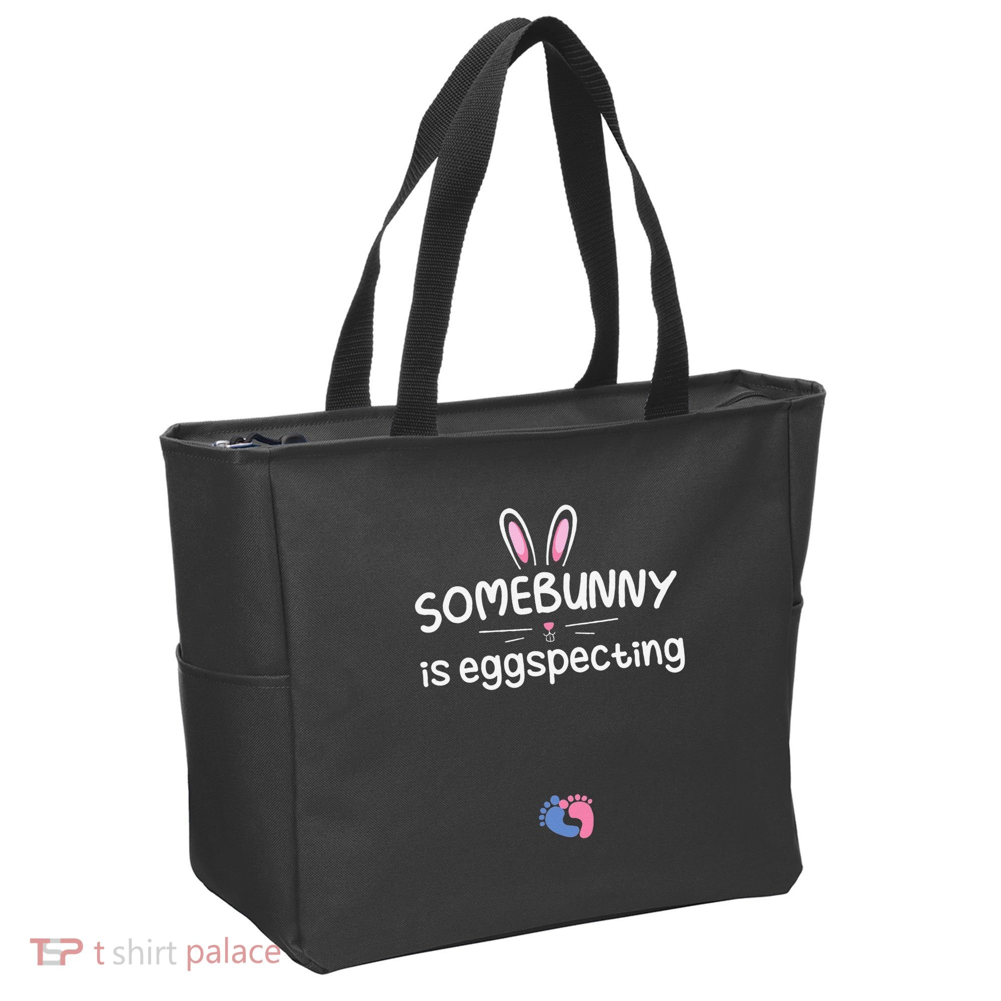 Expecting Mom Somebunny Is Eggspecting Easter Pregnancys Tote Bag
