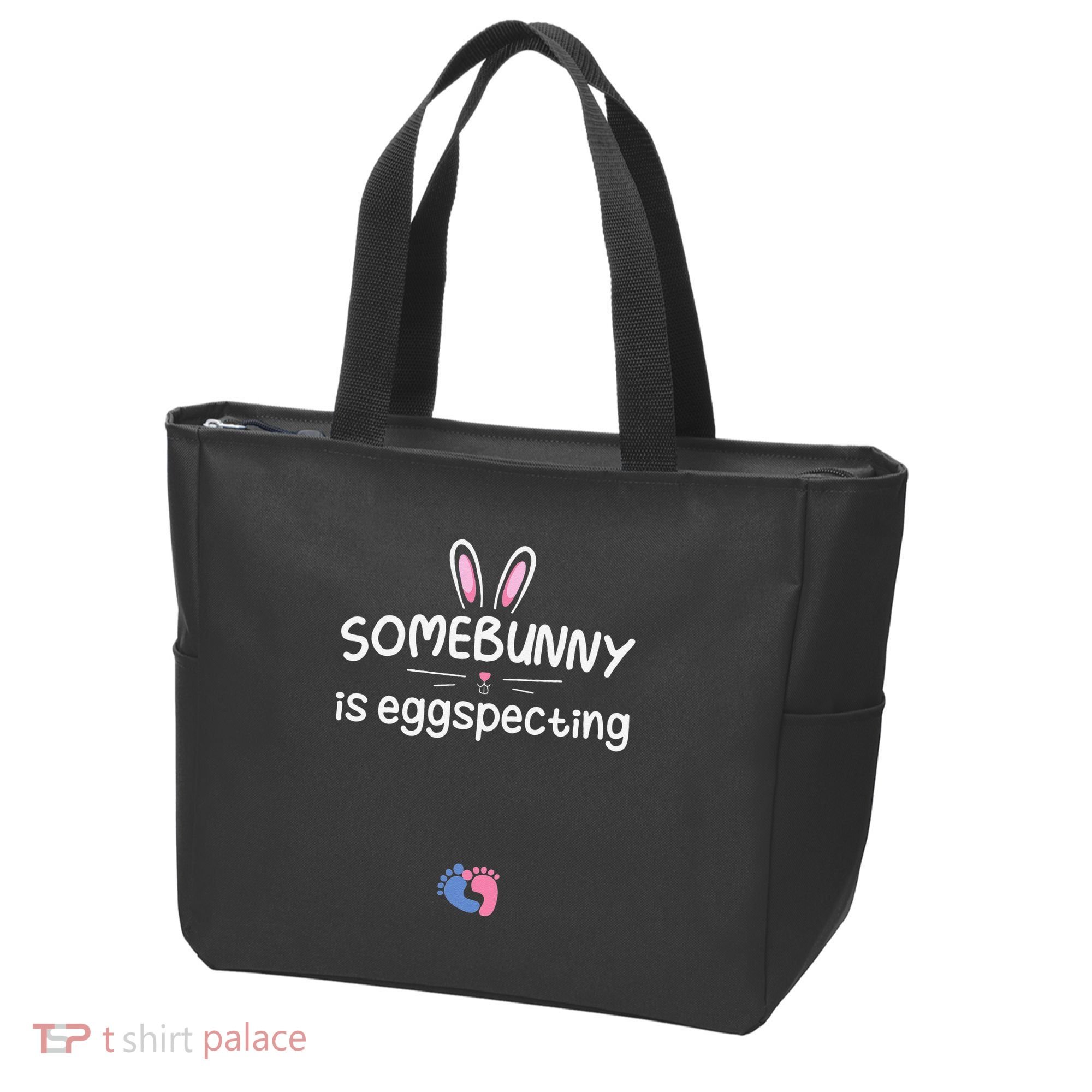 Expecting Mom Somebunny Is Eggspecting Easter Pregnancys Tote Bag