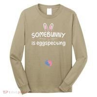 Expecting Mom Somebunny Is Eggspecting Easter Pregnancys Long Sleeve Shirt thumb 0