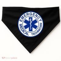 EMT Emergency Medical Technician Logo USA-Made Doggie Bandana thumb 0