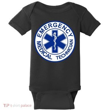 EMT Emergency Medical Technician Logo Baby Bodysuit