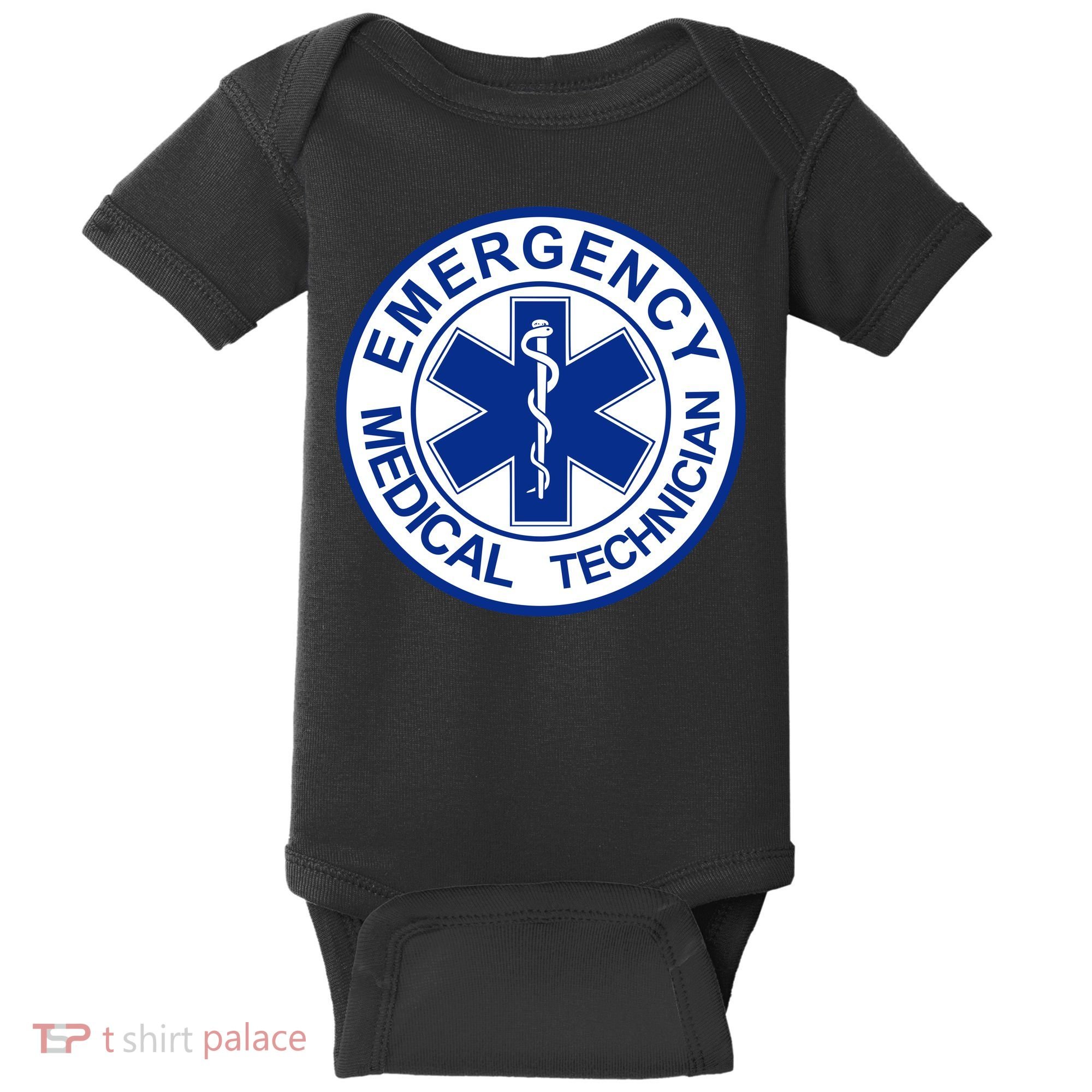 EMT Emergency Medical Technician Logo Baby Bodysuit