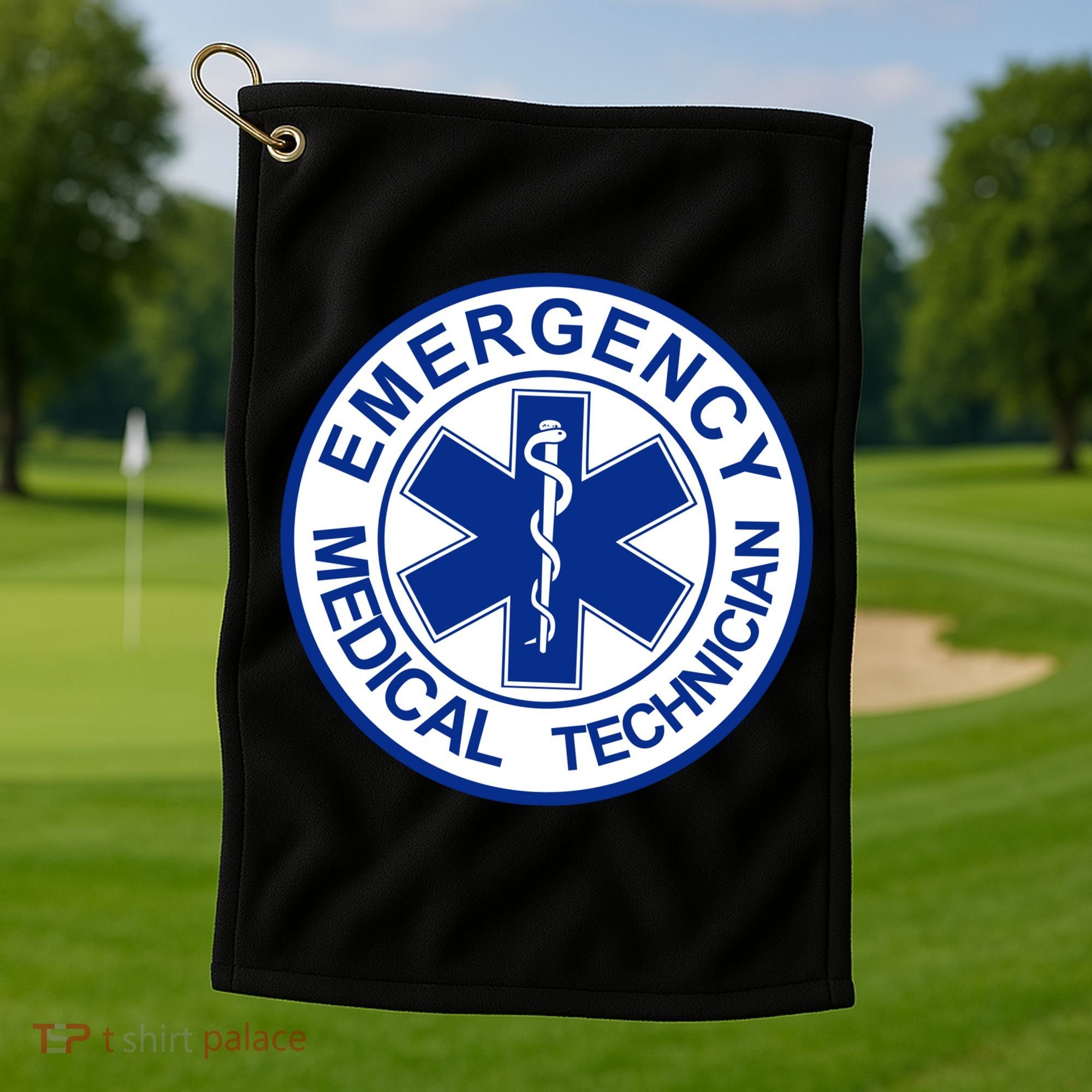EMT Emergency Medical Technician Logo Golf Towel