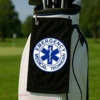 EMT Emergency Medical Technician Logo Golf Towel thumb 2