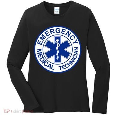 EMT Emergency Medical Technician Logo Women's Long Sleeve Shirt