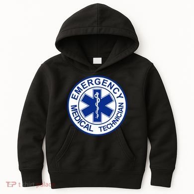 EMT Emergency Medical Technician Logo Kids Hoodie