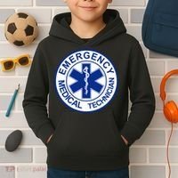 EMT Emergency Medical Technician Logo Kids Hoodie thumb 2